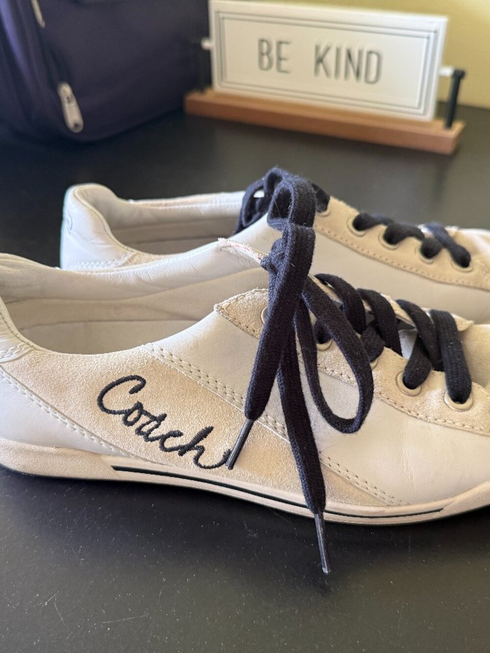Suede And Leather Coach Gym Shoes